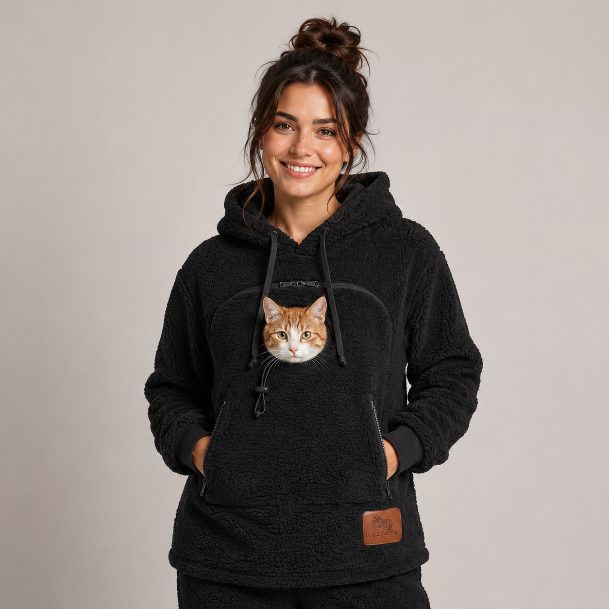 CozyPaw hoodie in Charcoal Black