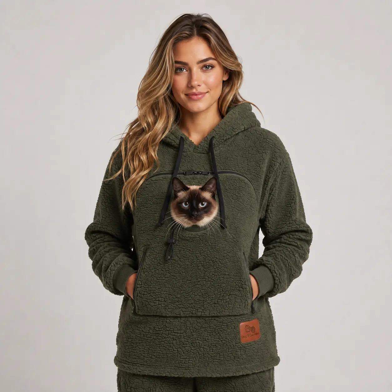 CozyPaw hoodie in Olive